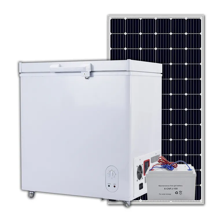 158L12V DC Solar Peito Freezers Única Porta Compressor de Qualidade Mecânica Refrigeração Sorvete 600A/134A Refrigerante Congelador Profundo